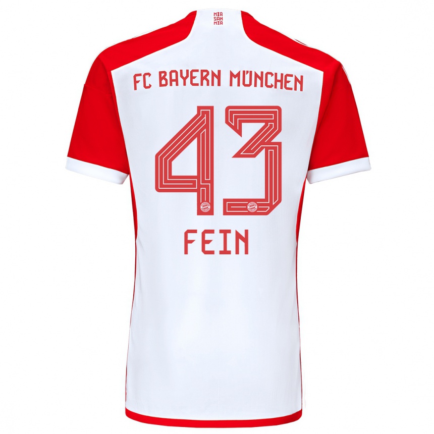 Homme Football Maillot Adrian Fein #43 Rouge Blanc Tenues Domicile 2023/24 Canada