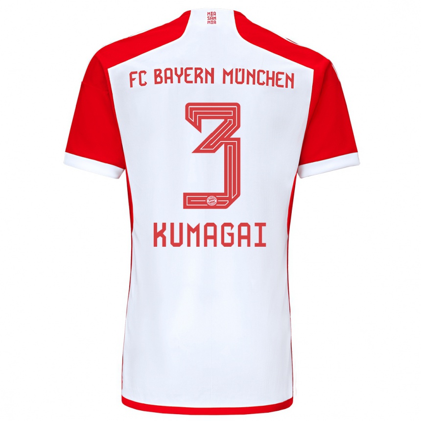 Homme Football Maillot Saki Kumagai #3 Rouge Blanc Tenues Domicile 2023/24 Canada