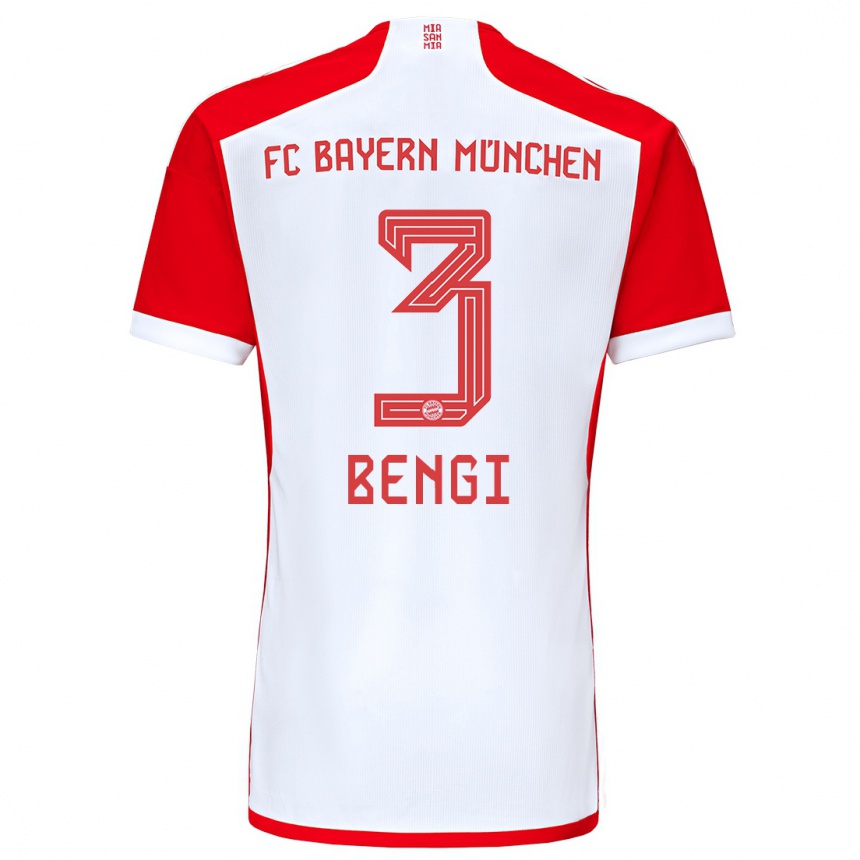 Homme Football Maillot Kaan Bengi #3 Rouge Blanc Tenues Domicile 2023/24 Canada