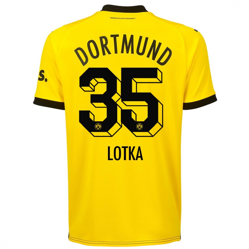 Homme Football Maillot Marcel Lotka #35 Jaune Tenues Domicile 2023/24 Canada