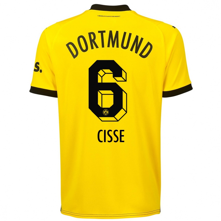 Homme Football Maillot Faroukou Cisse #6 Jaune Tenues Domicile 2023/24 Canada