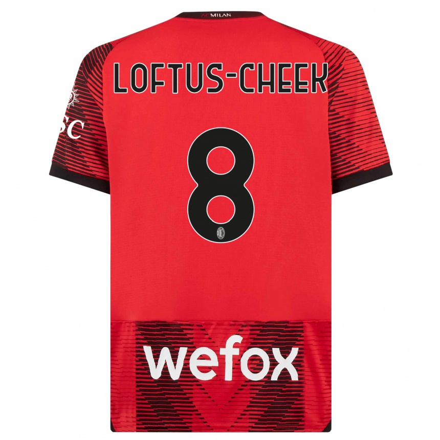 Men  Ruben Loftus-Cheek #8 Red  Black Home Jersey 2023/24 T-Shirt Canada