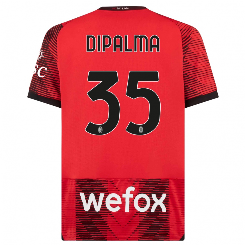 Men  Matteo Dipalma #35 Red  Black Home Jersey 2023/24 T-Shirt Canada