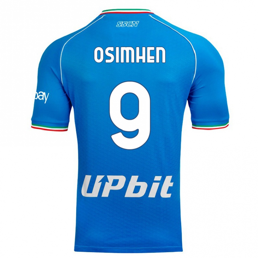 Men  Victor Osimhen #9 Sky Blue Home Jersey 2023/24 T-Shirt Canada