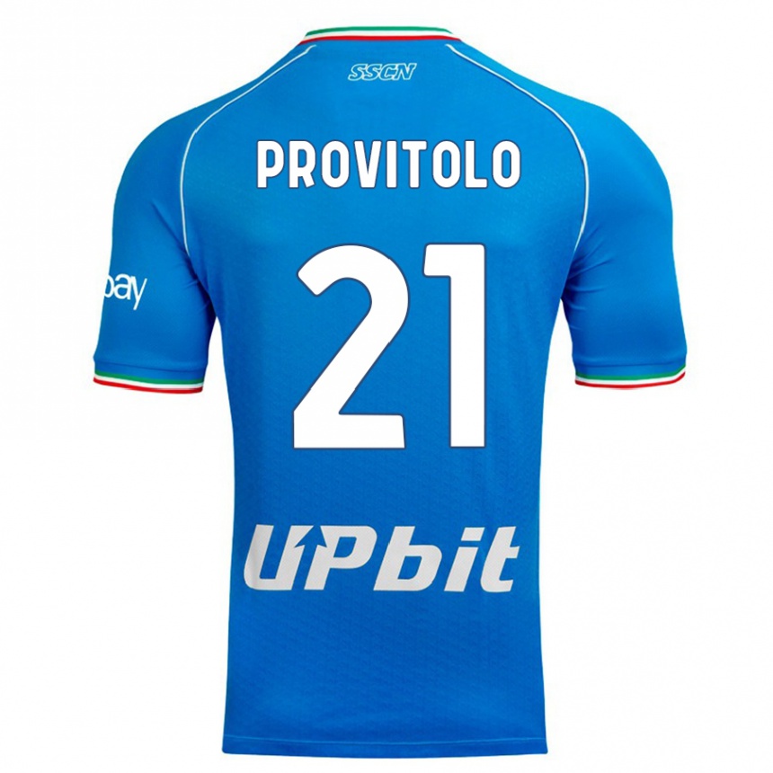 Homme Football Maillot Vincenzo Provitolo #21 Bleu Ciel Tenues Domicile 2023/24 Canada