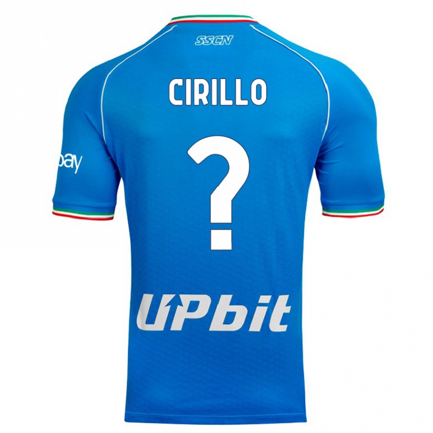 Men  Gioele Cirillo #0 Sky Blue Home Jersey 2023/24 T-Shirt Canada