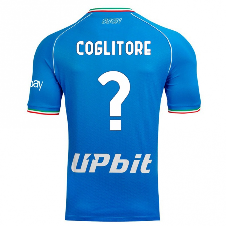 Men  Matteo Coglitore #0 Sky Blue Home Jersey 2023/24 T-Shirt Canada