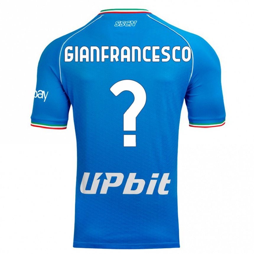 Homme Football Maillot Sergio Gianfrancesco #0 Bleu Ciel Tenues Domicile 2023/24 Canada