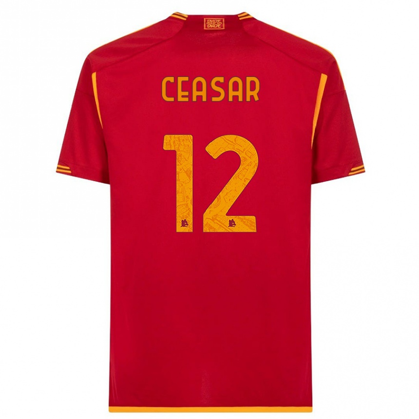 Men  Camelia Ceasar #12 Red Home Jersey 2023/24 T-Shirt Canada