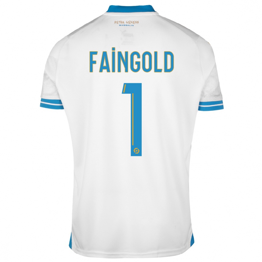 Men  Abbie Faingold #1 White Home Jersey 2023/24 T-Shirt Canada