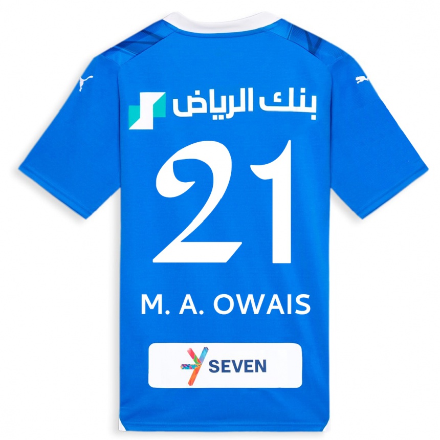 Men  Mohammed Al-Owais #21 Blue Home Jersey 2023/24 T-Shirt Canada