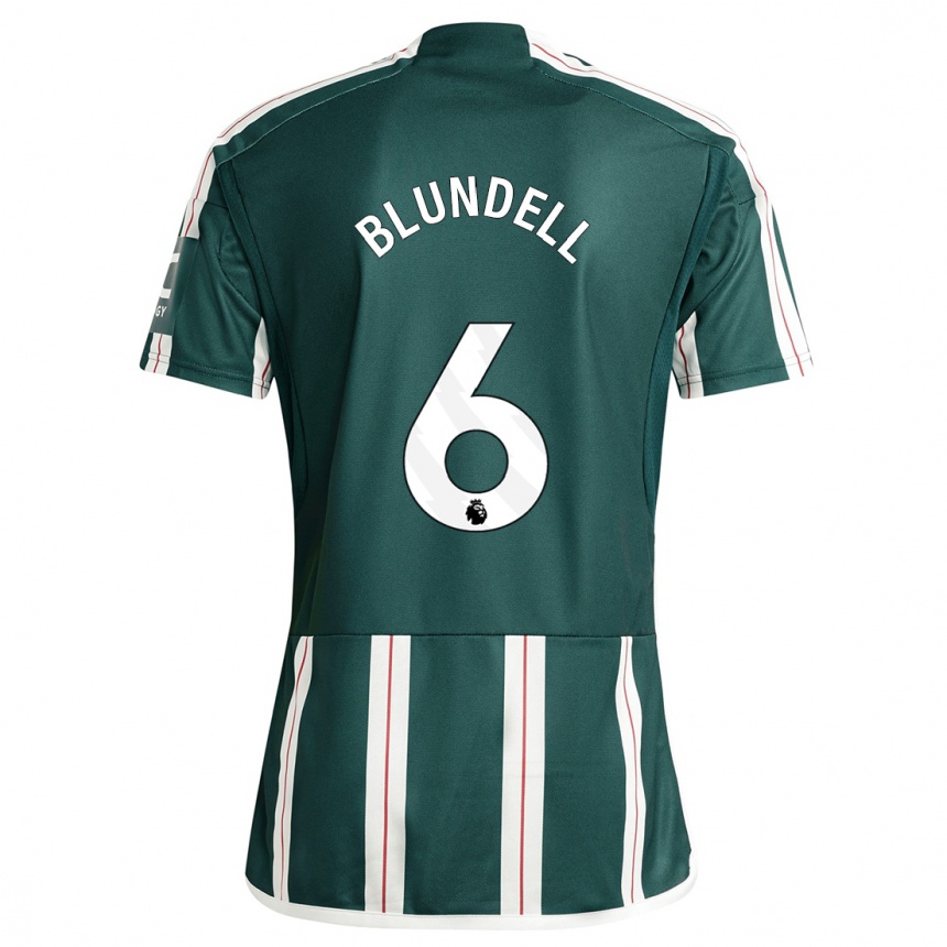 Homme Football Maillot Hannah Blundell #6 Vert Foncé Tenues Extérieur 2023/24 Canada