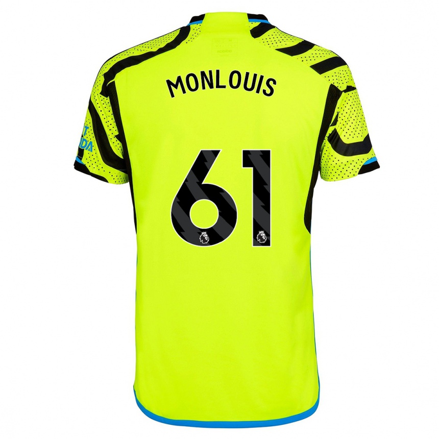 Homme Football Maillot Zane Monlouis #61 Jaune Tenues Extérieur 2023/24 Canada