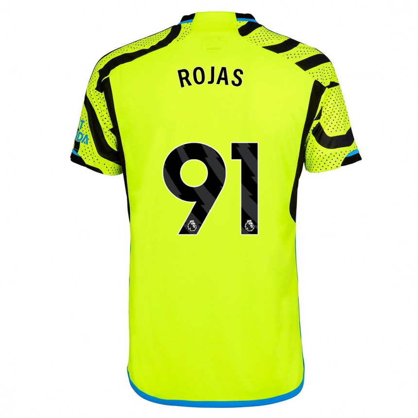 Men  Alexei Rojas #91 Yellow Away Jersey 2023/24 T-Shirt Canada