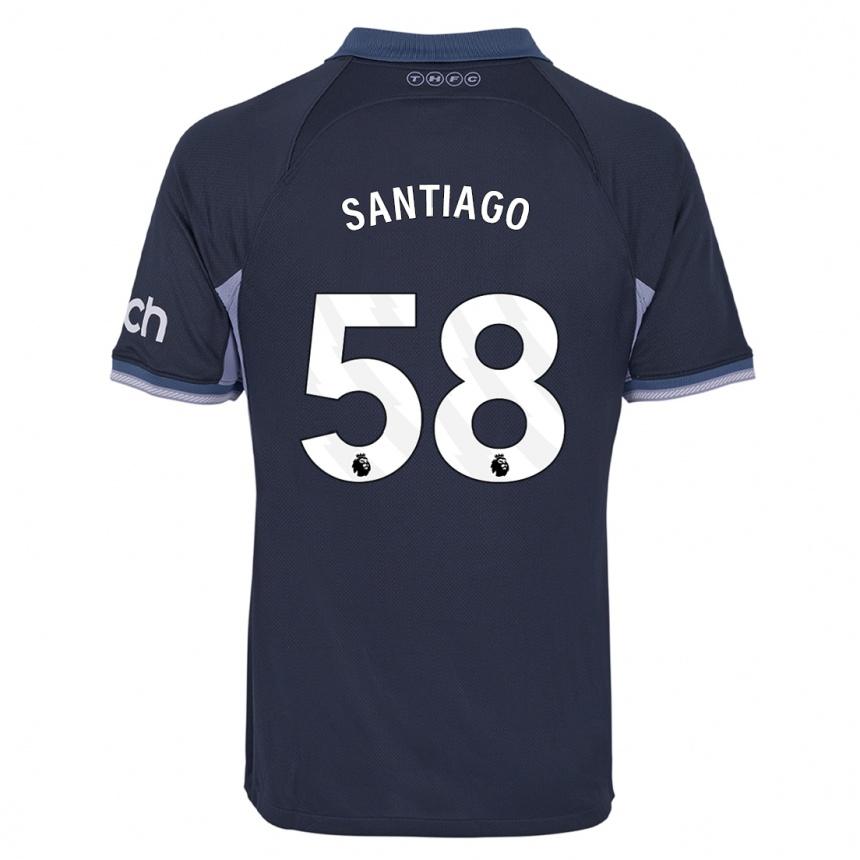 Men  Yago Santiago #58 Dark Blue Away Jersey 2023/24 T-Shirt Canada