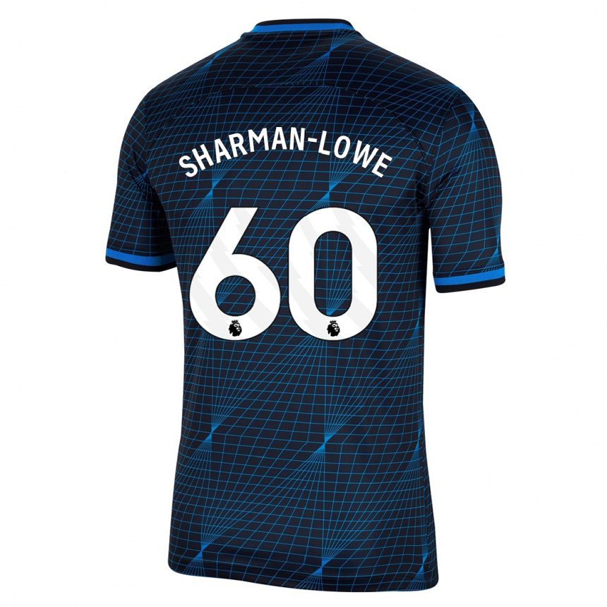 Homme Football Maillot Teddy Sharman-Lowe #60 Bleu Foncé Tenues Extérieur 2023/24 Canada