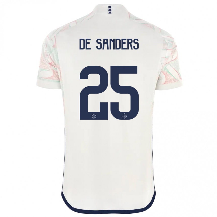 Men  Kay-Lee De Sanders #25 White Away Jersey 2023/24 T-Shirt Canada