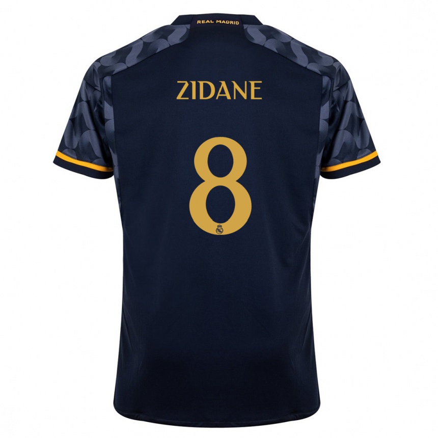 Men  Théo Zidane #8 Dark Blue Away Jersey 2023/24 T-Shirt Canada