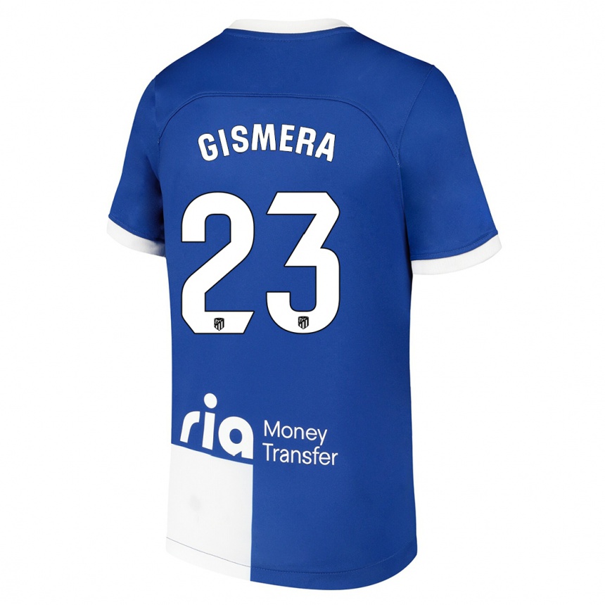 Homme Football Maillot Aitor Gismera #23 Bleu Blanc Tenues Extérieur 2023/24 Canada