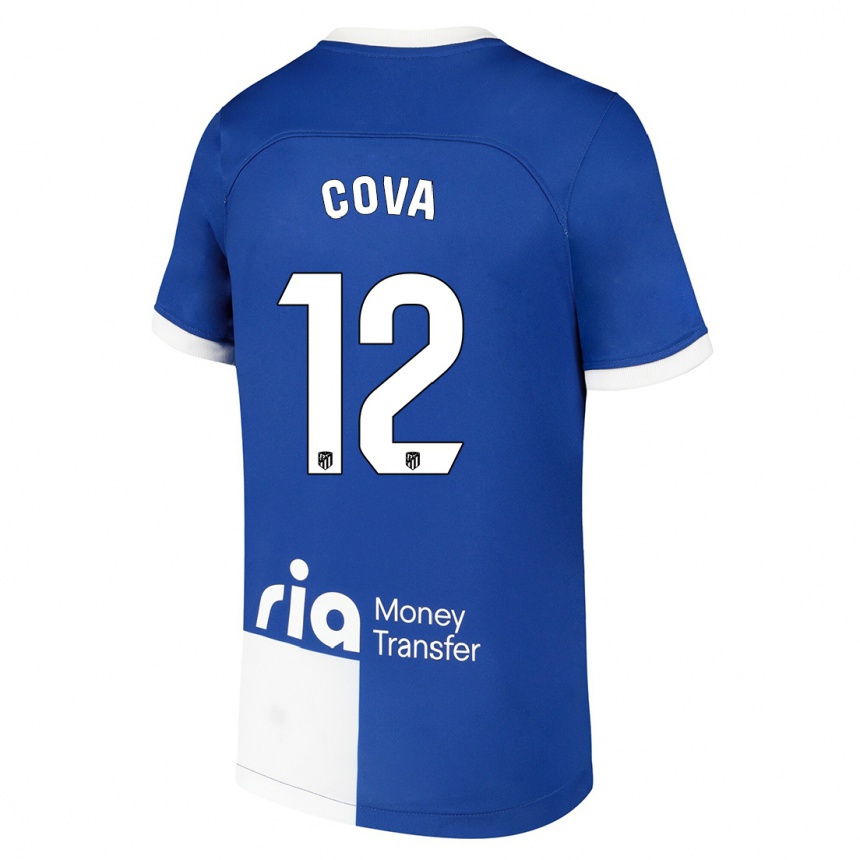 Men  Adrian Cova #12 Blue White Away Jersey 2023/24 T-Shirt Canada