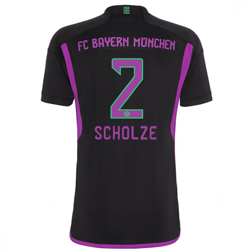 Homme Football Maillot Max Scholze #2 Noir Tenues Extérieur 2023/24 Canada