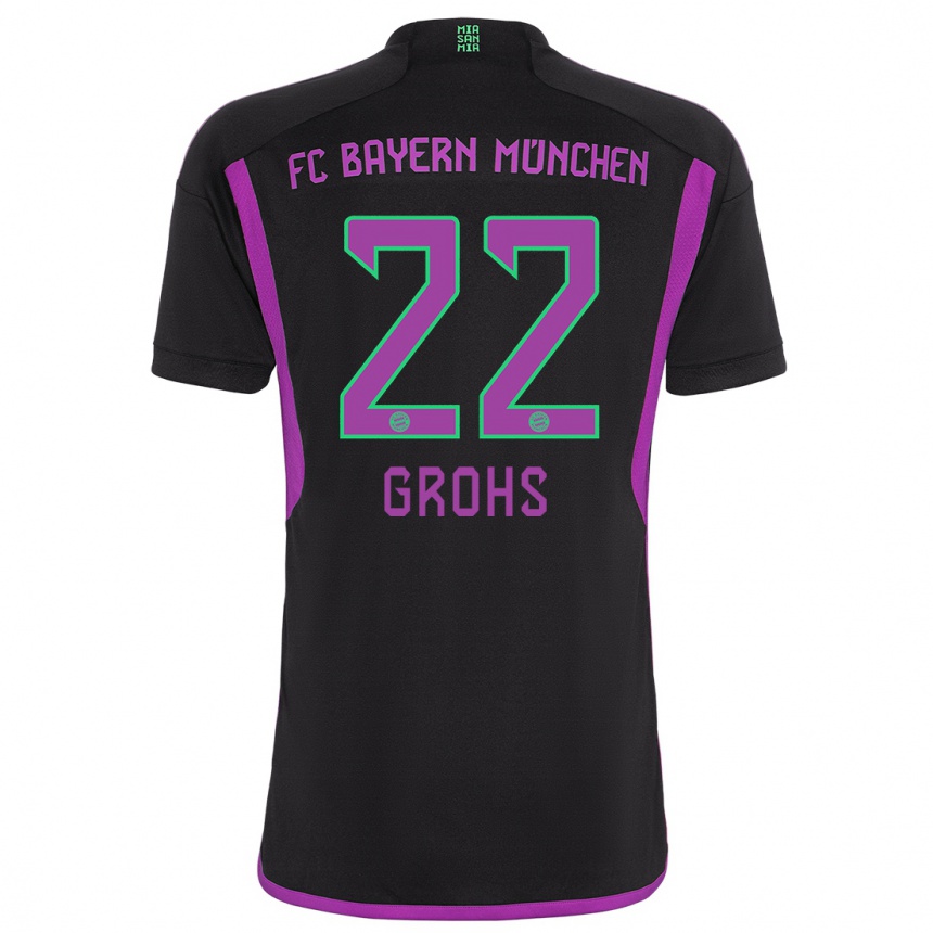 Homme Football Maillot Maria Luisa Grohs #22 Noir Tenues Extérieur 2023/24 Canada