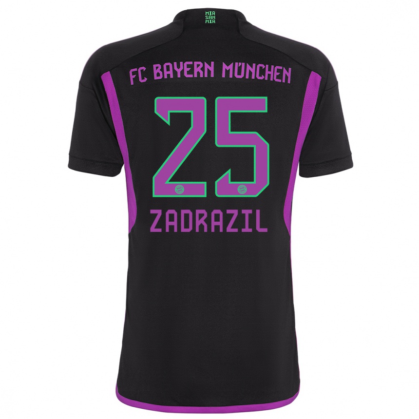 Homme Football Maillot Sarah Zadrazil #25 Noir Tenues Extérieur 2023/24 Canada