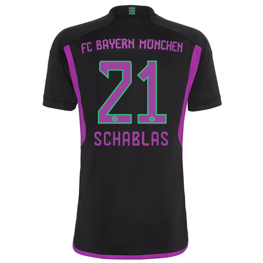 Homme Football Maillot Matteo Schablas #21 Noir Tenues Extérieur 2023/24 Canada