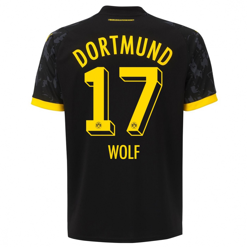 Homme Football Maillot Marius Wolf #17 Noir Tenues Extérieur 2023/24 Canada