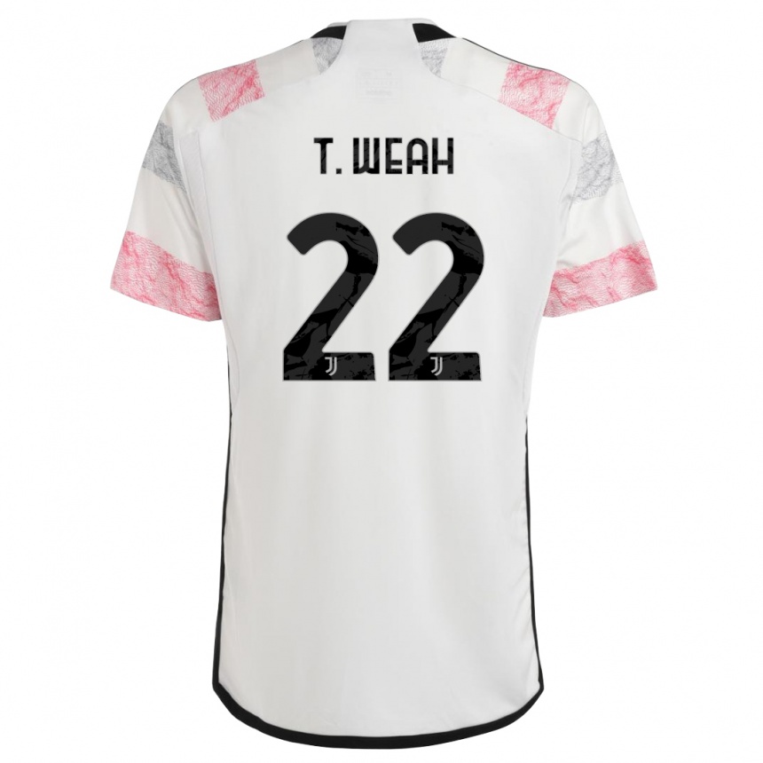 Homme Football Maillot Timothy Weah #22 Blanc Rose Tenues Extérieur 2023/24 Canada