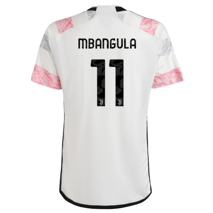 Homme Football Maillot Samuel Mbangula #11 Blanc Rose Tenues Extérieur 2023/24 Canada