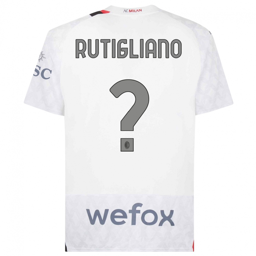 Homme Football Maillot Samuele Rutigliano #0 Blanc Tenues Extérieur 2023/24 Canada