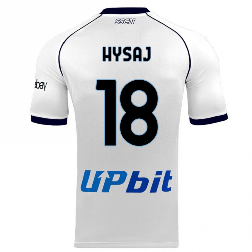 Men  Daniel Hysaj #18 White Away Jersey 2023/24 T-Shirt Canada