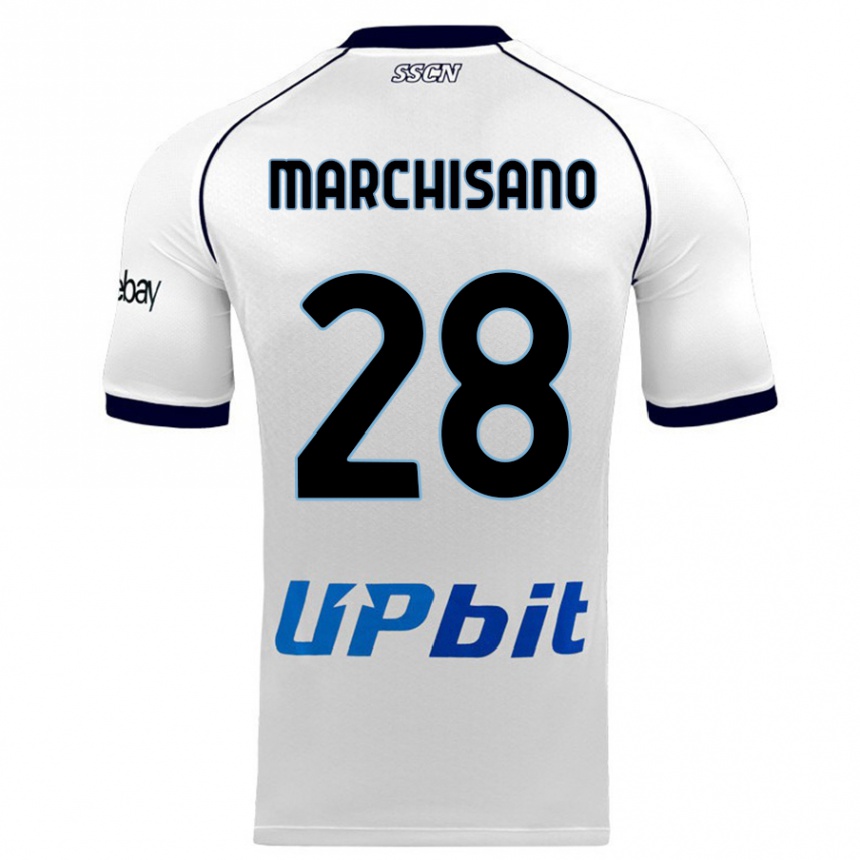 Men  Matteo Marchisano #28 White Away Jersey 2023/24 T-Shirt Canada