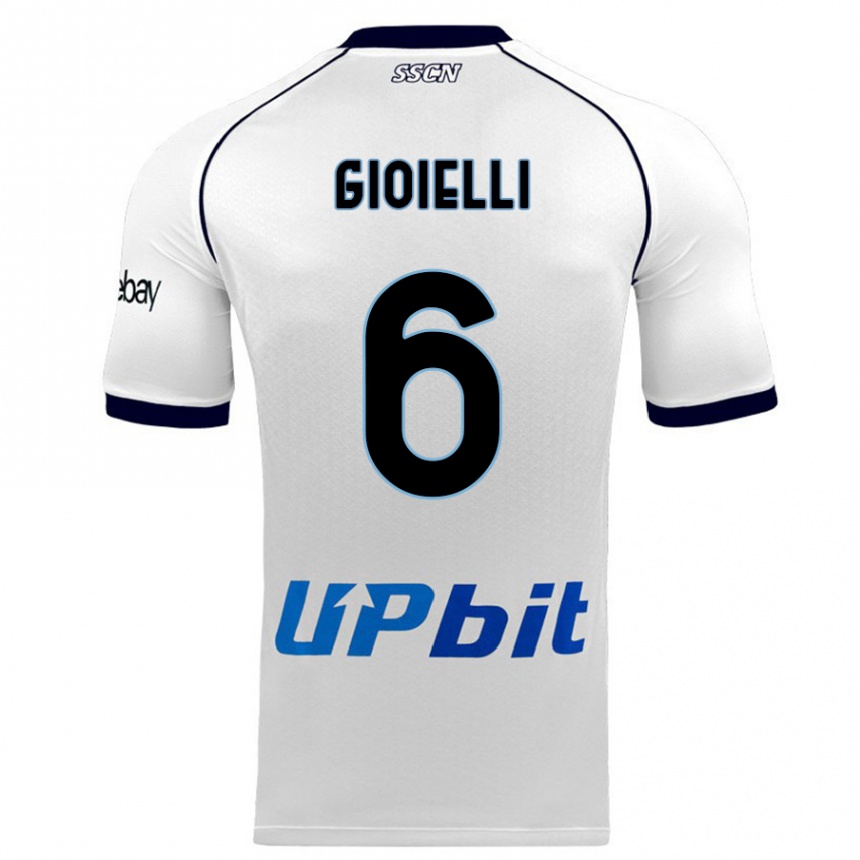 Men  Francesco Pio Gioielli #6 White Away Jersey 2023/24 T-Shirt Canada