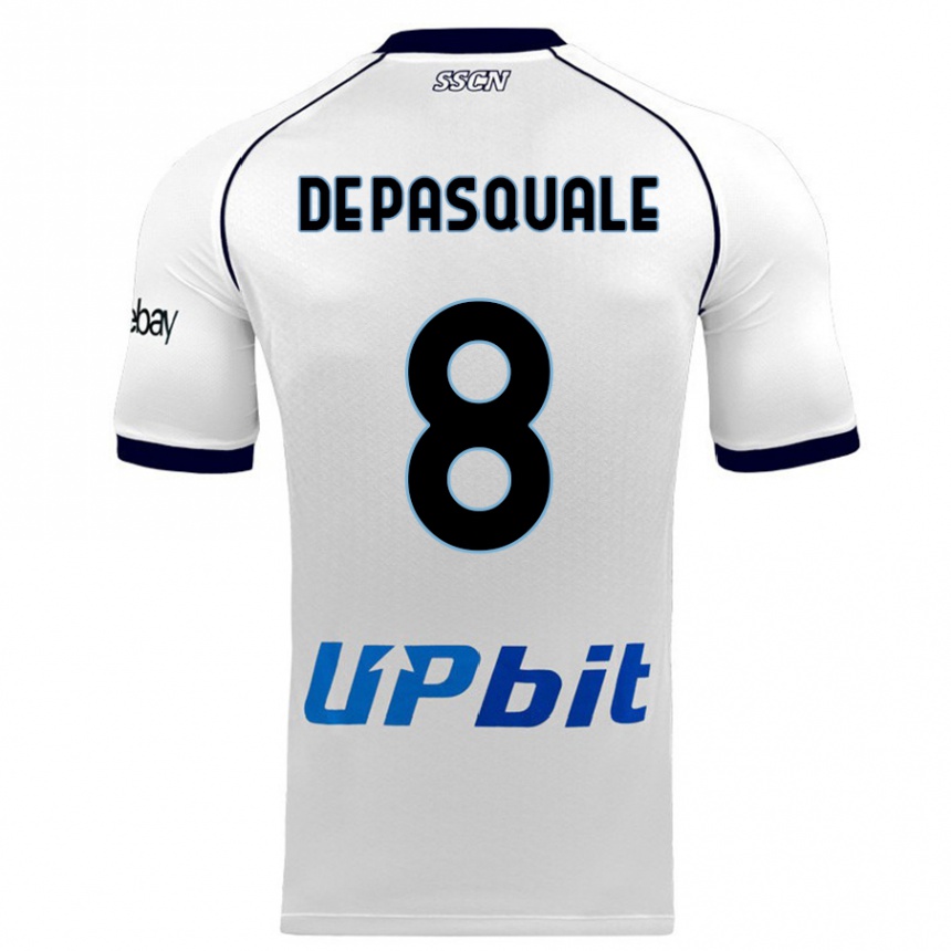 Homme Football Maillot Dylan De Pasquale #8 Blanc Tenues Extérieur 2023/24 Canada