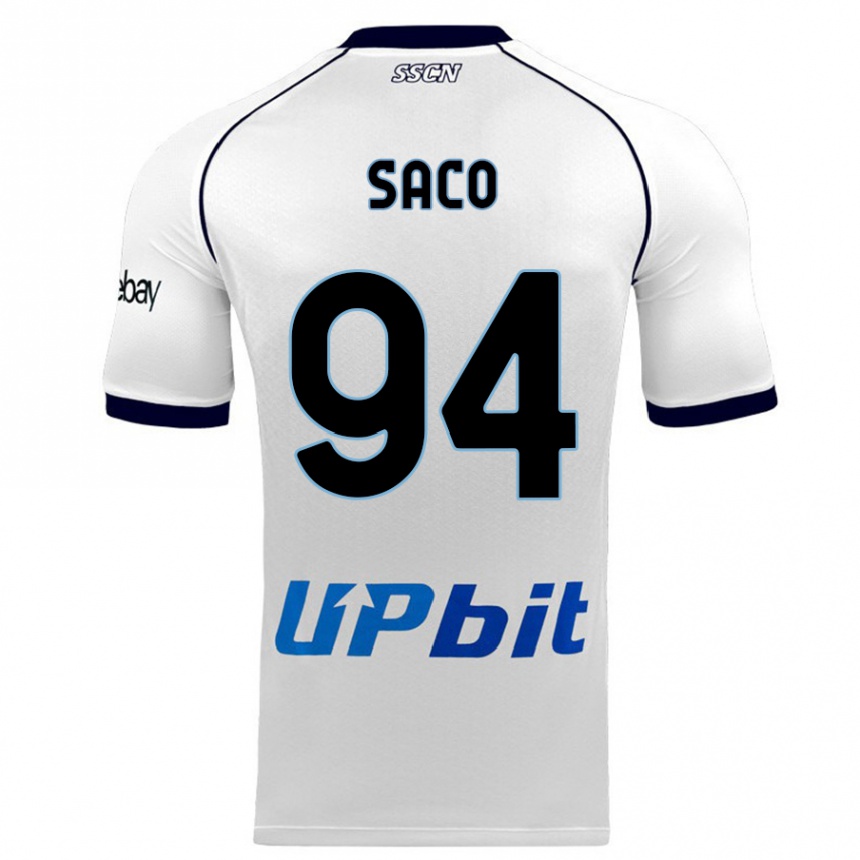 Men  Coli Saco #94 White Away Jersey 2023/24 T-Shirt Canada