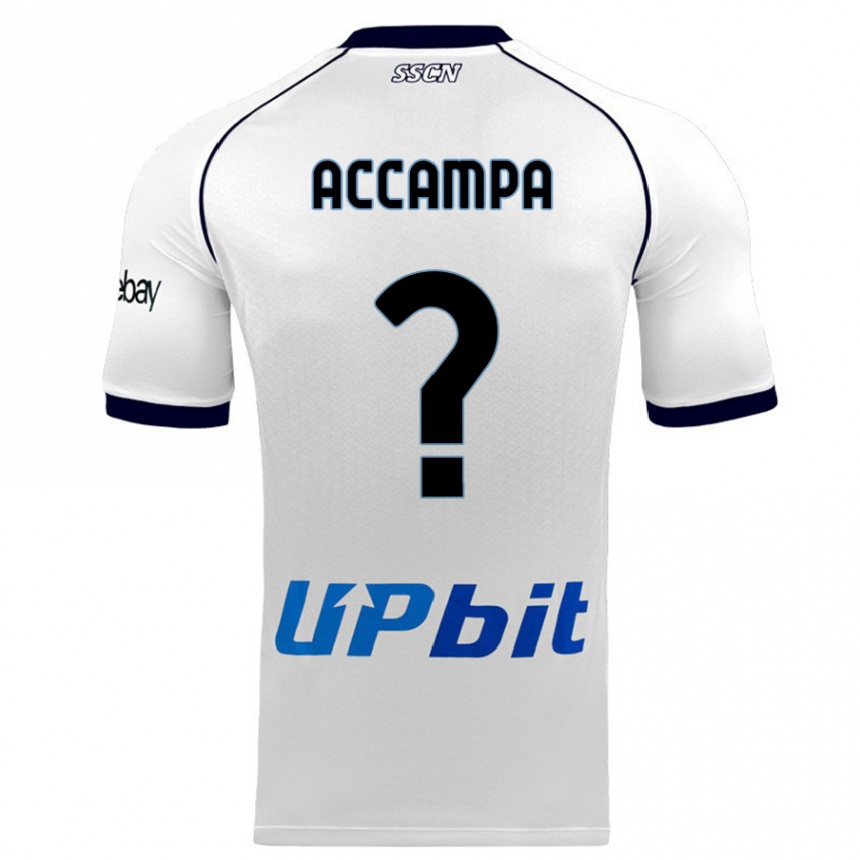 Men  Davide Accampa #0 White Away Jersey 2023/24 T-Shirt Canada