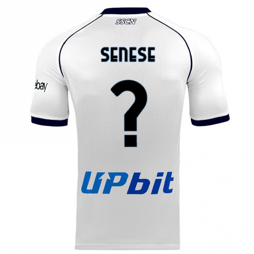 Men  Alberto Senese #0 White Away Jersey 2023/24 T-Shirt Canada