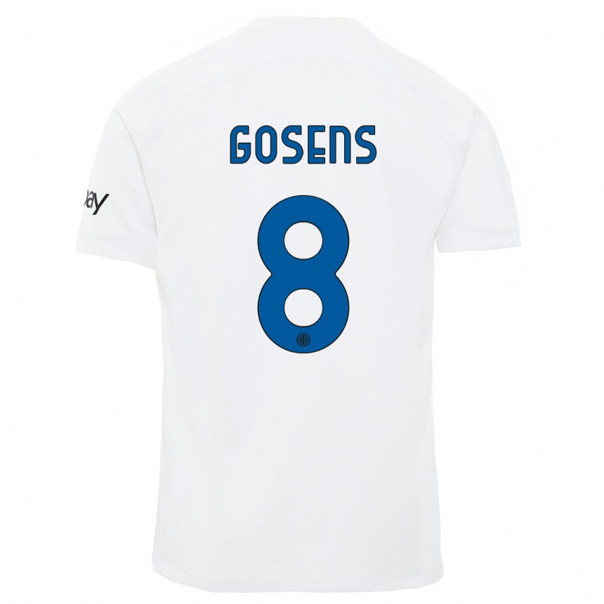 Men  Robin Gosens #8 White Away Jersey 2023/24 T-Shirt Canada