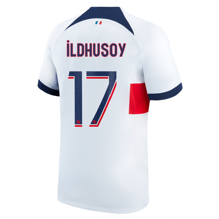 Men  Celin Bizet Ildhusoy #17 White Away Jersey 2023/24 T-Shirt Canada