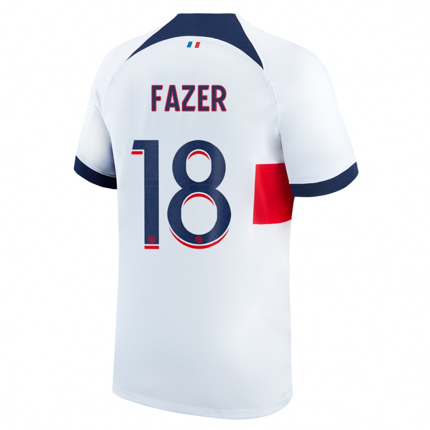 Men  Laurina Fazer #18 White Away Jersey 2023/24 T-Shirt Canada