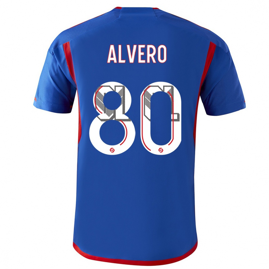 Men  Skelly Alvero #80 Blue Red Away Jersey 2023/24 T-Shirt Canada