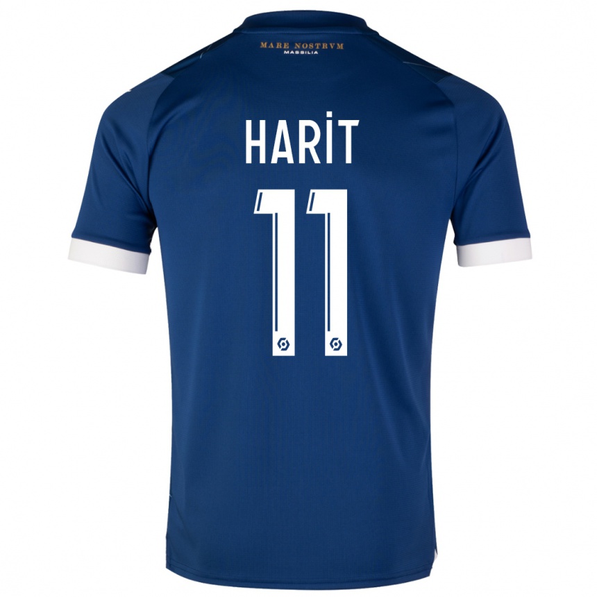 Homme Football Maillot Amine Harit #11 Bleu Foncé Tenues Extérieur 2023/24 Canada