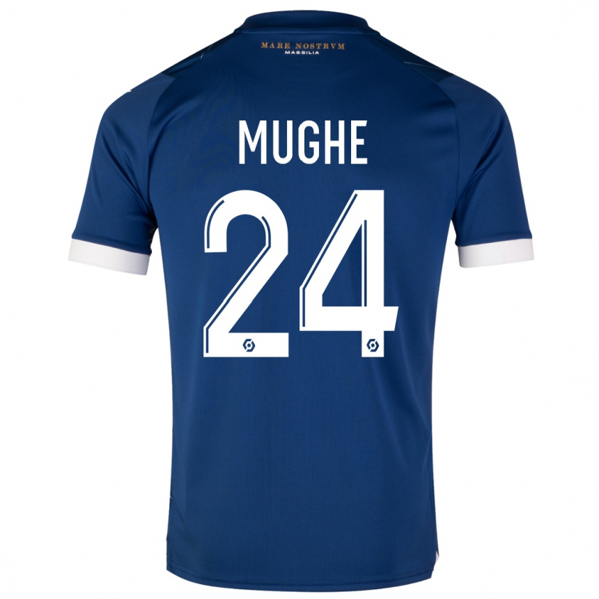 Homme Football Maillot François Mughe #24 Bleu Foncé Tenues Extérieur 2023/24 Canada