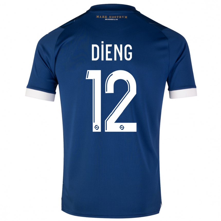 Homme Football Maillot Bamba Dieng #12 Bleu Foncé Tenues Extérieur 2023/24 Canada