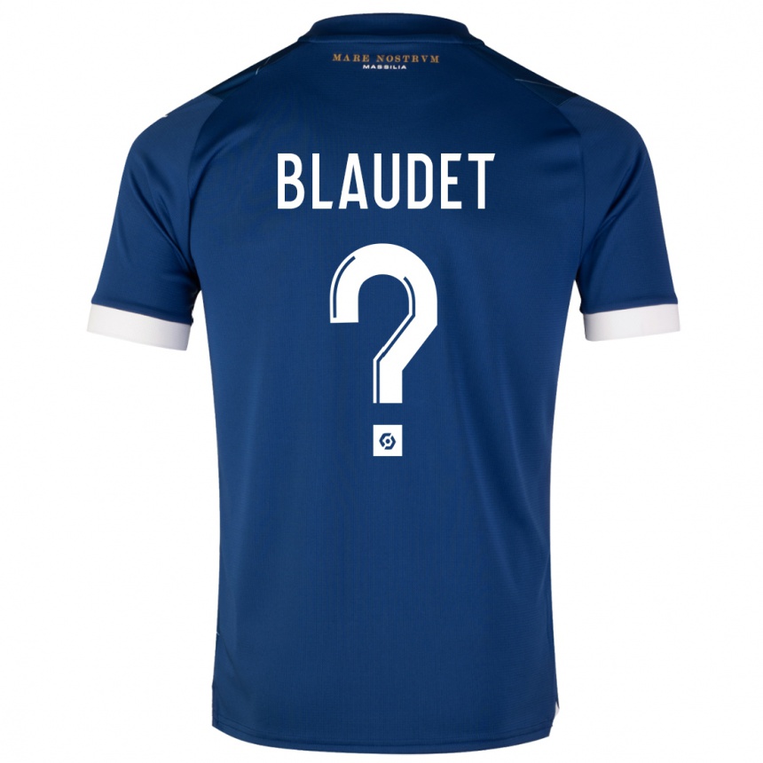 Homme Football Maillot David Blaudet #0 Bleu Foncé Tenues Extérieur 2023/24 Canada