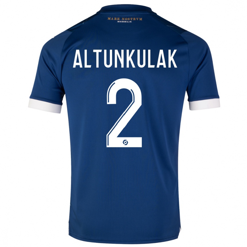 Homme Football Maillot Selen Altunkulak #2 Bleu Foncé Tenues Extérieur 2023/24 Canada