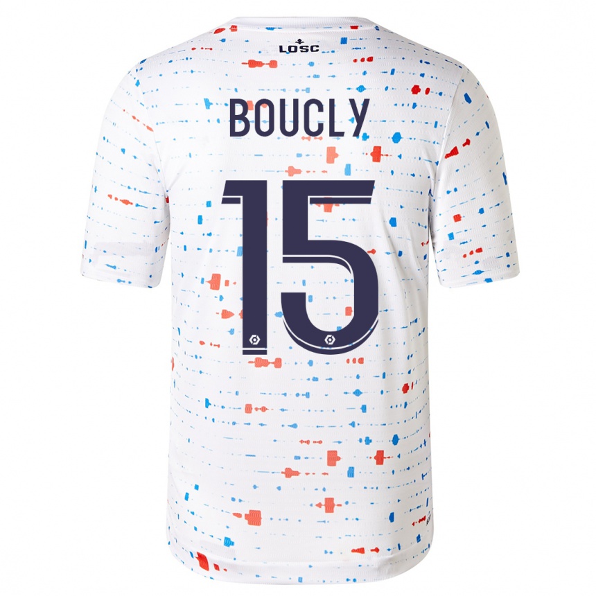 Men  Maite Boucly #15 White Away Jersey 2023/24 T-Shirt Canada