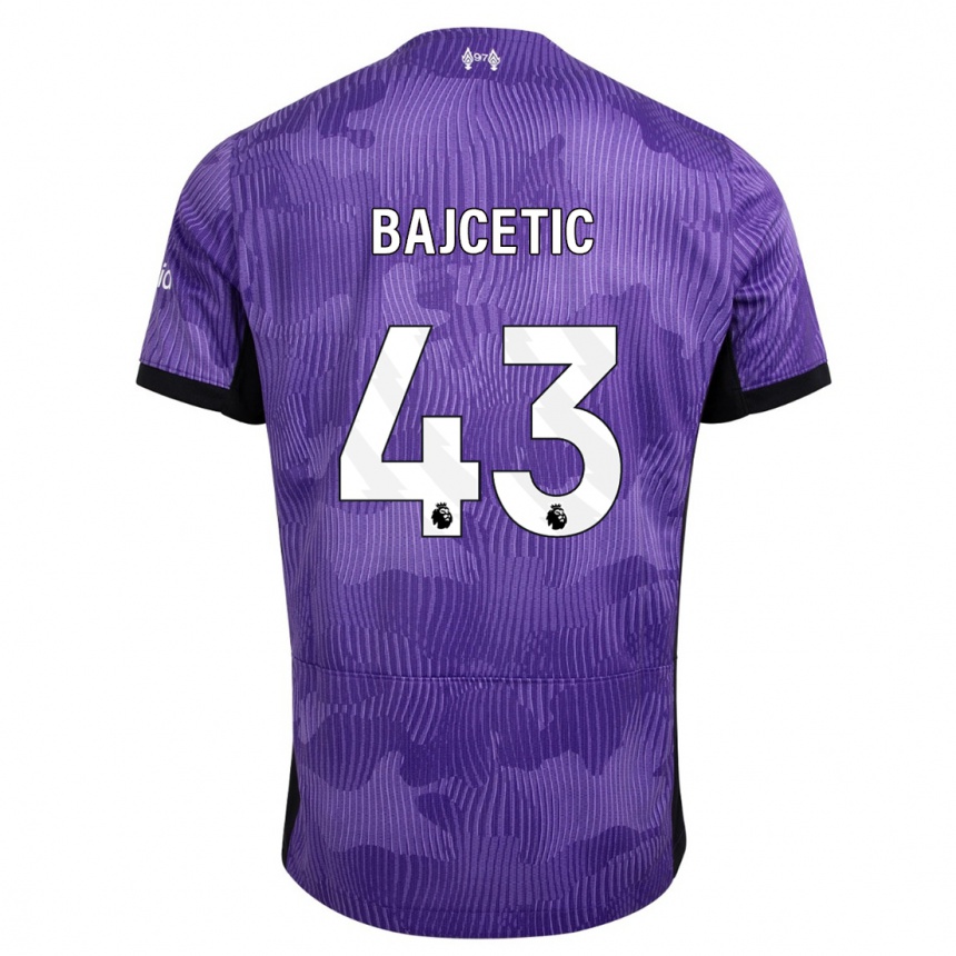 Men  Stefan Bajcetic #43 Purple Third Jersey 2023/24 T-Shirt Canada